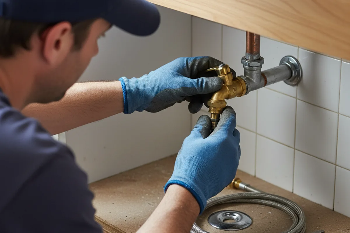 Shutoff valve and fitting work during Faucet and Fixture Repair in Belton
